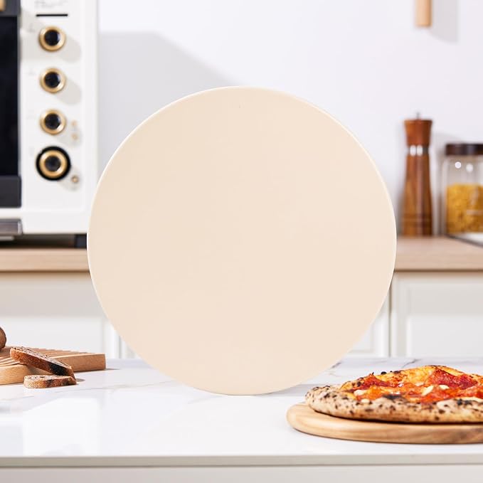 12.6" x 0.4" Coating Pizza Stone, Cordierite & Ceramic Round Pizza Stones - Image 6
