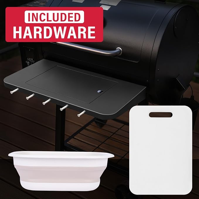 Front Folding Grill Shelf for Pit Boss 700DX, 700FB2 & 800FB2, 23.6" × 12.2" - Image 5