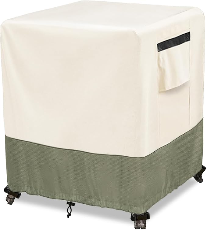 Outdoor Ottoman Cover 22 W x 22 D x 18 H inches, 600D Heavy Duty Waterproof by Owlcover
