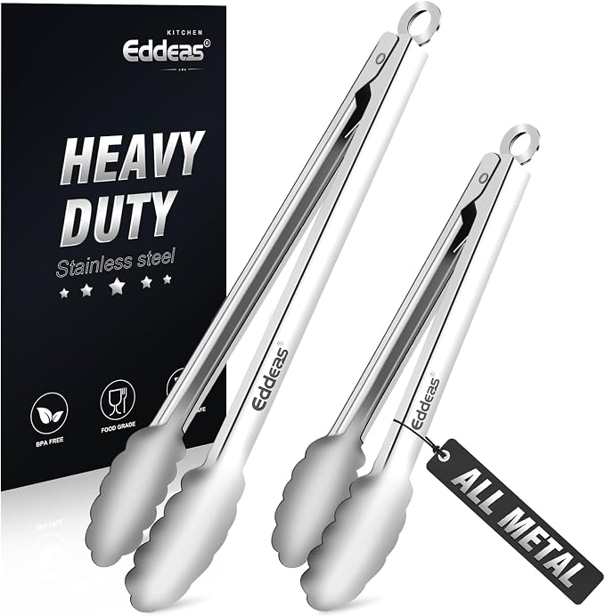All Metal Tongs For Cooking by Eddeas