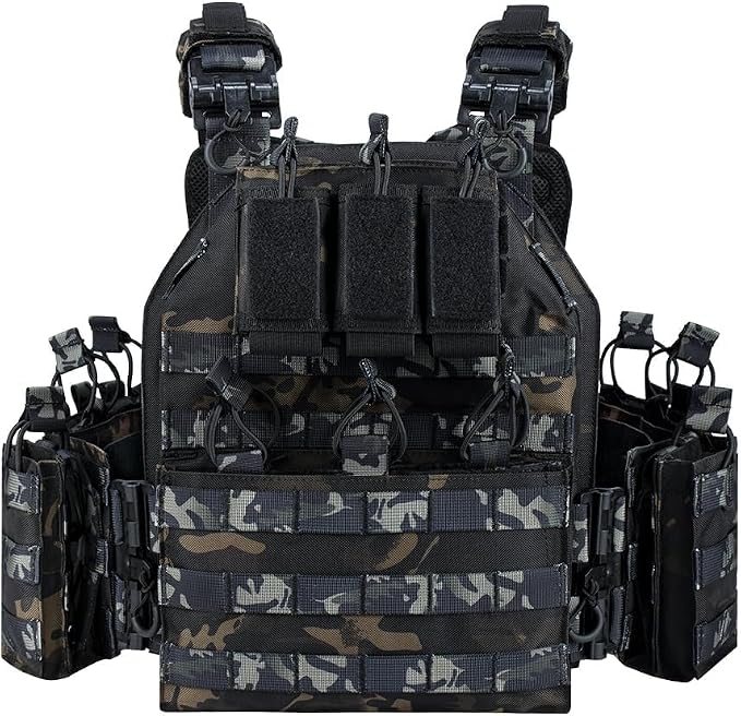 BOMTURN 1000D Tactical Vest for Men Quick Release Modular Vest Adjustable Vest by BOMTURNTACTICALEQUIPMENT