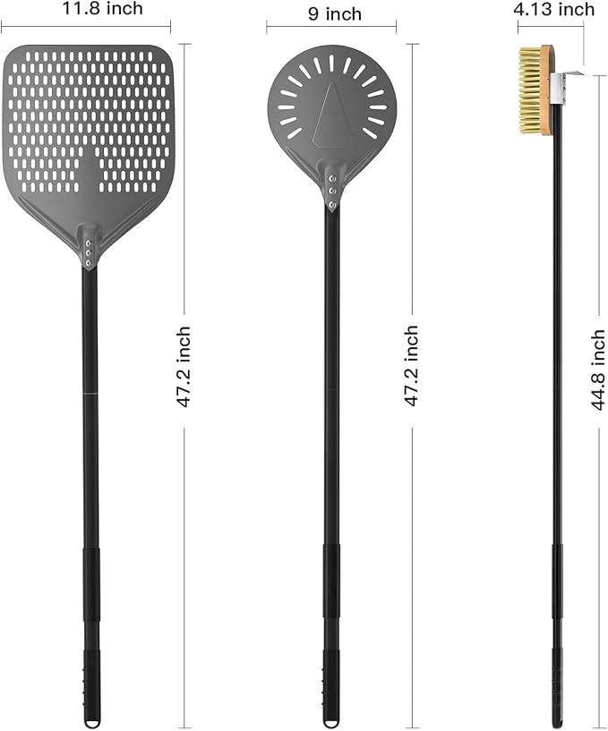 G.a HOMEFAVOR 3-Piece Pizza Oven Accessories, Pizza Oven Cleaning Brush - Image 2