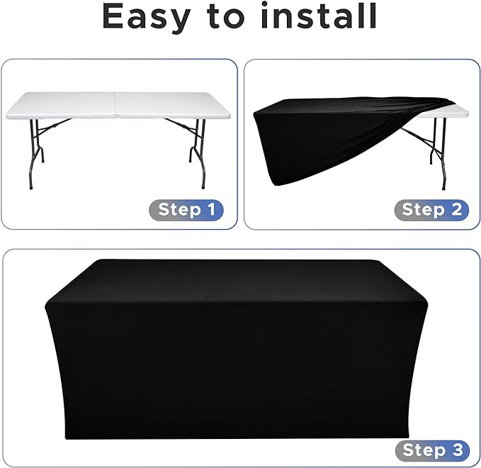Nasitos Black Fitted Table Covers - Image 4