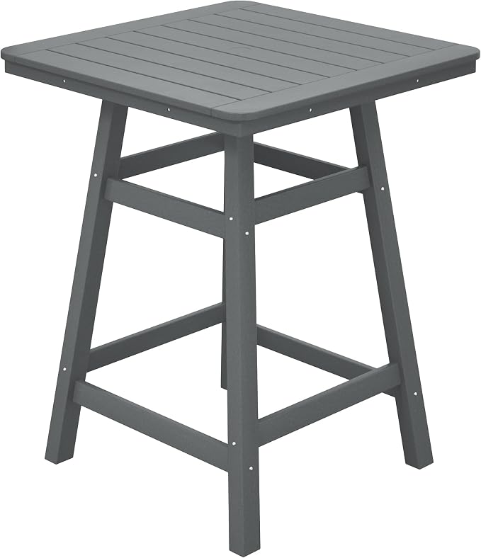 Costaelm Outdoor Bar Table, Patio Bistro Dining Pub Table by Costaelm