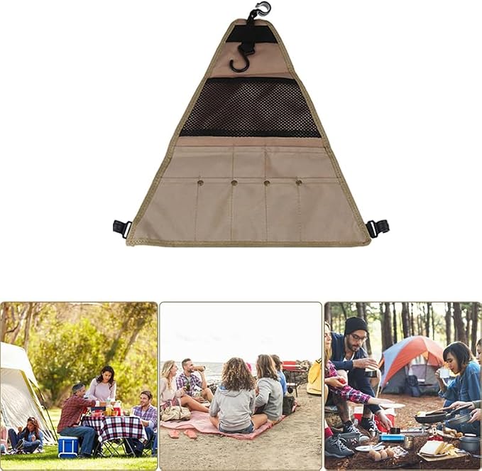 Outdoor Camping Utensil Organizer Bag – Portable Hanging Triangular Storage - Image 6