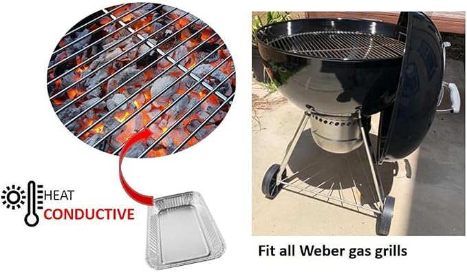 AJinTeby Heavy Duty Plated Steel Hinged Cooking Grate and Lower Grate, Charcoal - Image 7
