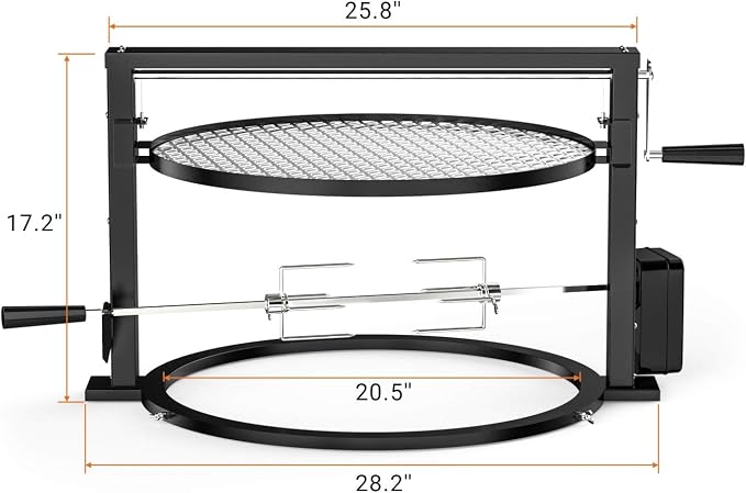 only fire Santa-maria Style Grill Rotisserie System Adjustable Cooking Grate - Image 5