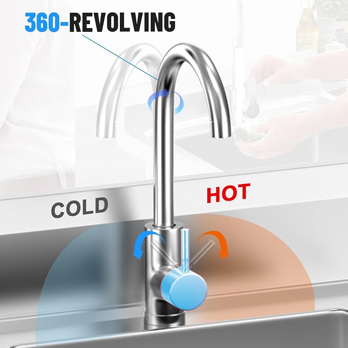 Stainless Steel Utility Sink, Indoor and Outdoor - Image 3