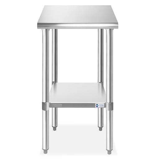 GRIDMANN Stainless Steel Work Table 18 x 30 Inches, NSF Commercial Kitchen Prep - Image 2