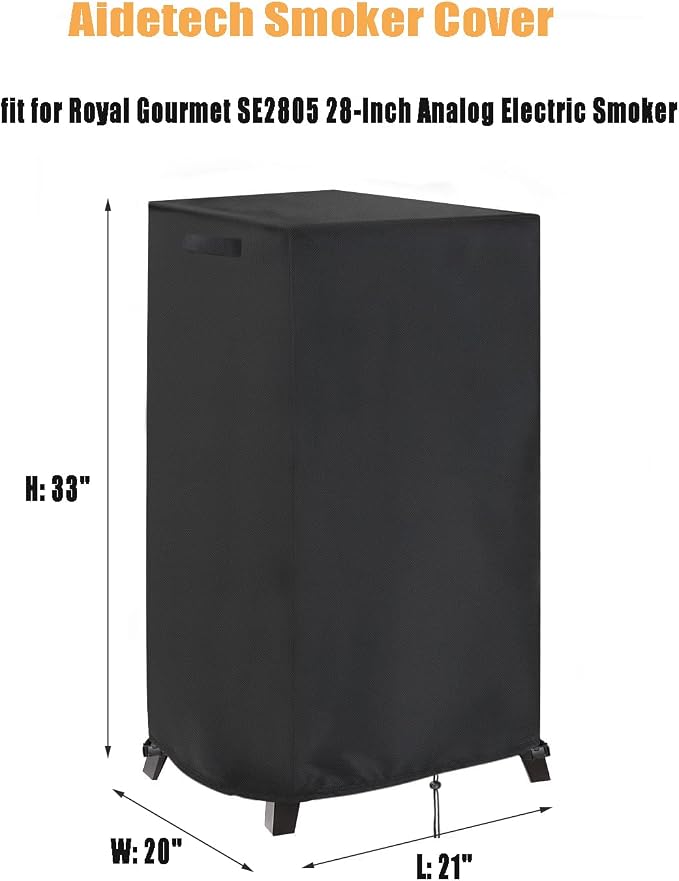 Smoker Cover for Royal Gourmet SE2805 28-Inch Analog Electric Smoker, - Image 2