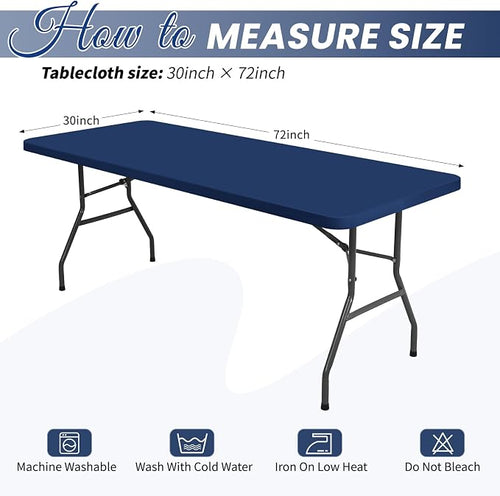 10 Pack Stretch Fabric Table Top Cap Cover, fits 6Ft Tables, Spandex Table - Image 2
