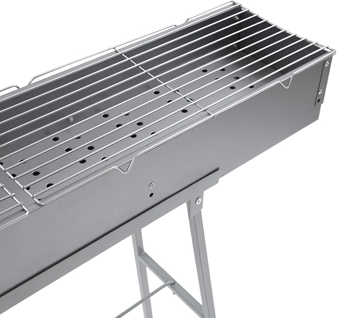 Portable Charcoal Grill, Folding Camping Barbecue Grill, Outdoor Stainless - Image 7