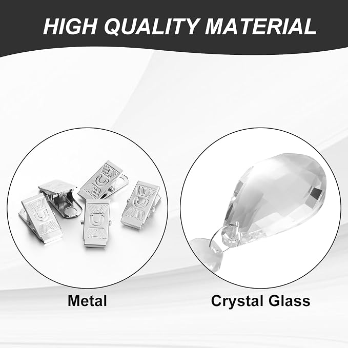 16 PCS Table Cloth Weights, Crystal Tablecloth Hangers - Image 5