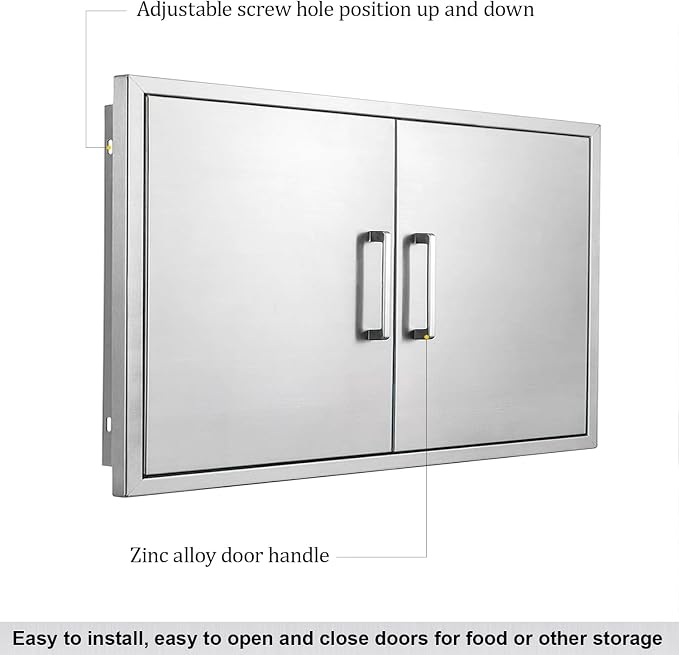 Outdoor Kitchen Door, Stainless Steel BBQ Double Door, Island or Outdoor - Image 8