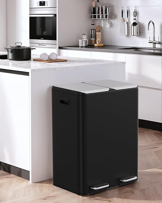 Arlopu 16Gal Dual Trash Can w/2 Built-in Box - Image 9