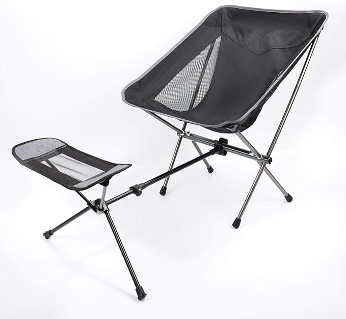 Portable Camping Chair Foot Rest Lightweight Heavy Duty Folding Outdoor Picnic - Image 3
