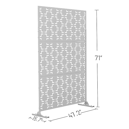 Casaphoria 72" H x 47" W Metal Outdoor Privacy Screen, Freestanding Decorative - Image 8