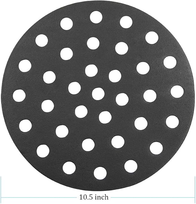 Dracarys 10.5 inch Cast Iron Charcoal Grate, BBQ High Heat Charcoal Plate Fit - Image 2