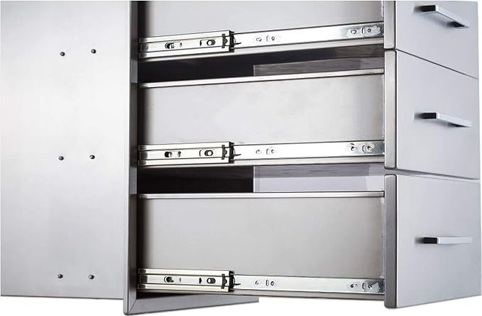 18" W x 24" H x 23" D Stainless Steel Outdoor Kitchen Drawers BBQ Drawer Triple - Image 7