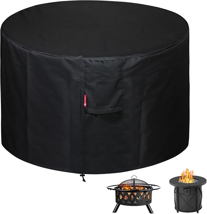 SheeChung Fire Pit Cover Round 30" Dx25 H, Propane Firepit Covers by SheeChung
