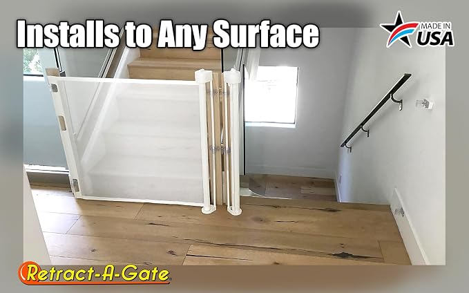 Retract-A-Gate 72" White: The Original and only Made in USA Retractable Baby - Image 8
