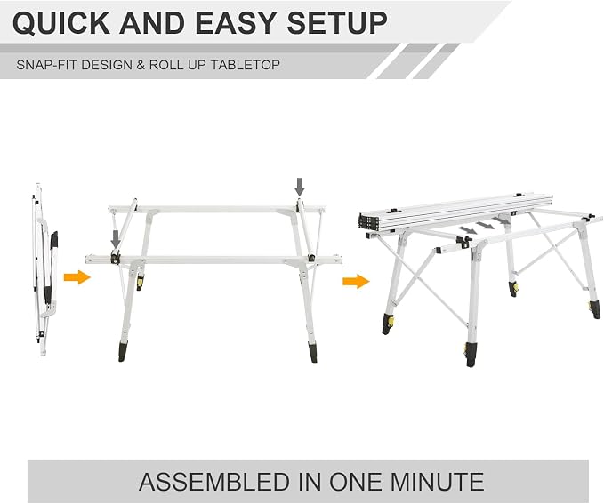 PORTAL Outdoor Folding Portable Picnic Camping Table - Image 8