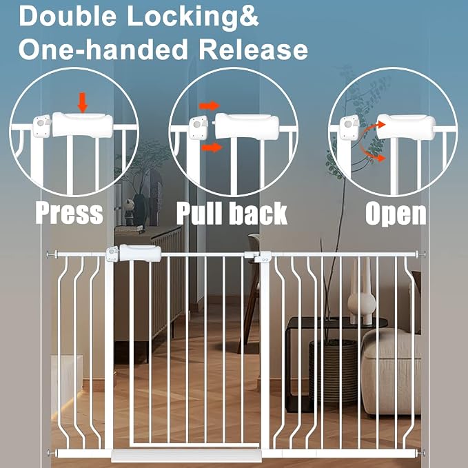 Extra Wide Baby Gate 34-38.5 Inch Wide - Image 3