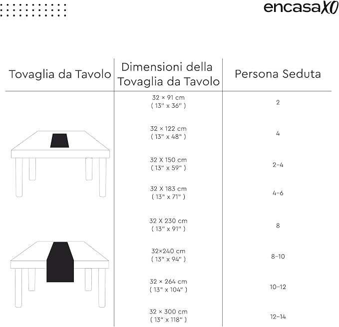 Encasa XO Table Runner 13"x94" Long | Cotton Canvas Fabric | B Grey Solid Color - Image 7