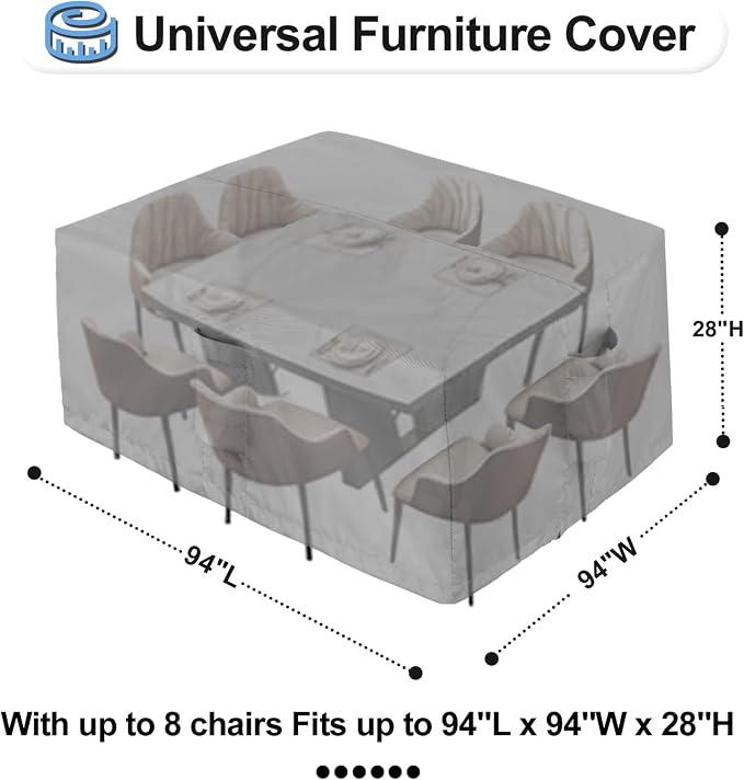 OutdoorLines Outdoor Waterproof Patio Table Furniture Set Covers - Image 2