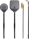 Pizza Turning Peel 9 Inch Perforated Pizza Peel and Pizza Brush Ash Rake 4 by SHANGPEIXUAN