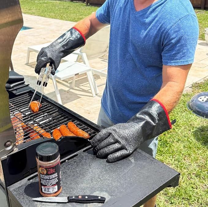 MagneCHEF Freedom BBQ Gloves 932°F Heat Rated Magnetic EZ On Off Safety Clips - Image 5
