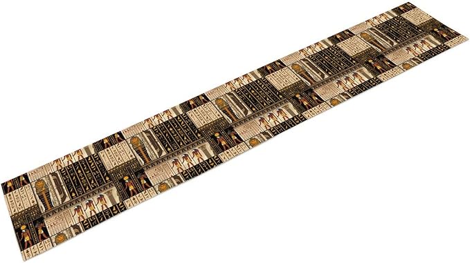 Ancient Egyptian Table Runner, Vintage Abstract Mystical Hieroglyphics Culture - Image 8