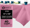 PARTY BARGAINS 40 Disposable Table Covers by PARTYBARGAINS
