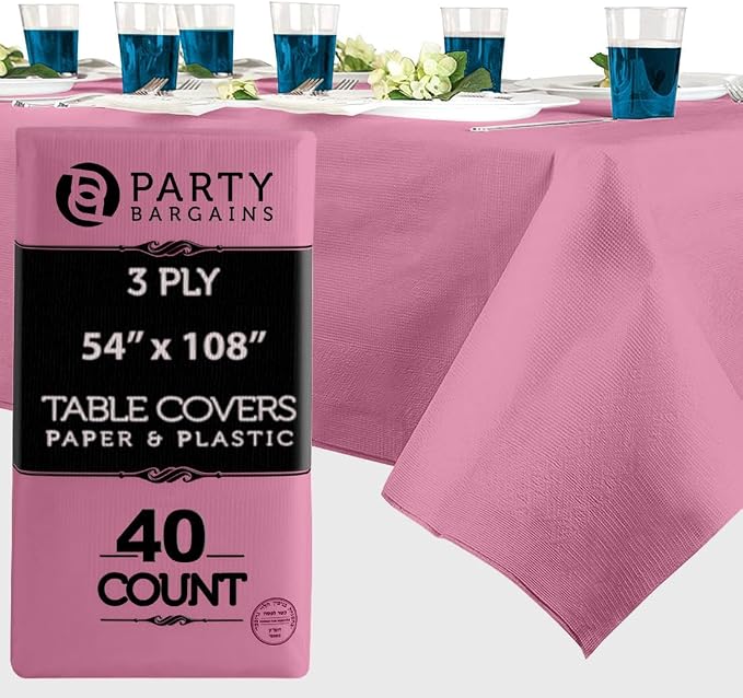 PARTY BARGAINS 40 Disposable Table Covers by PARTYBARGAINS