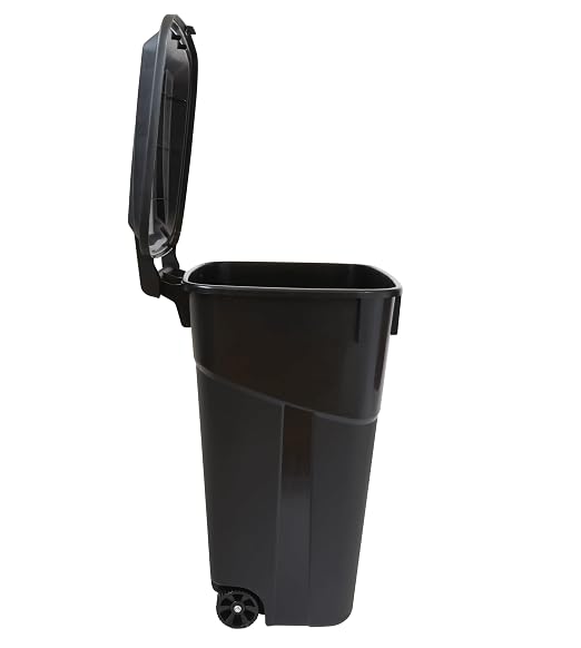 32 Gallon Heavy Duty Wheeled Plastic Garbage Can - Image 3