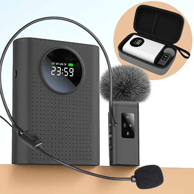 BSONE Voice Amplifier with Wireless Microphone & Wired Microphone Headset by Unknown