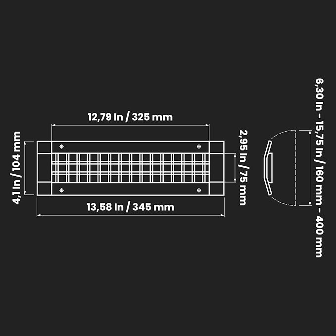 Repa Market 13" x 3" Inch Air Exhaust Grille - Image 2