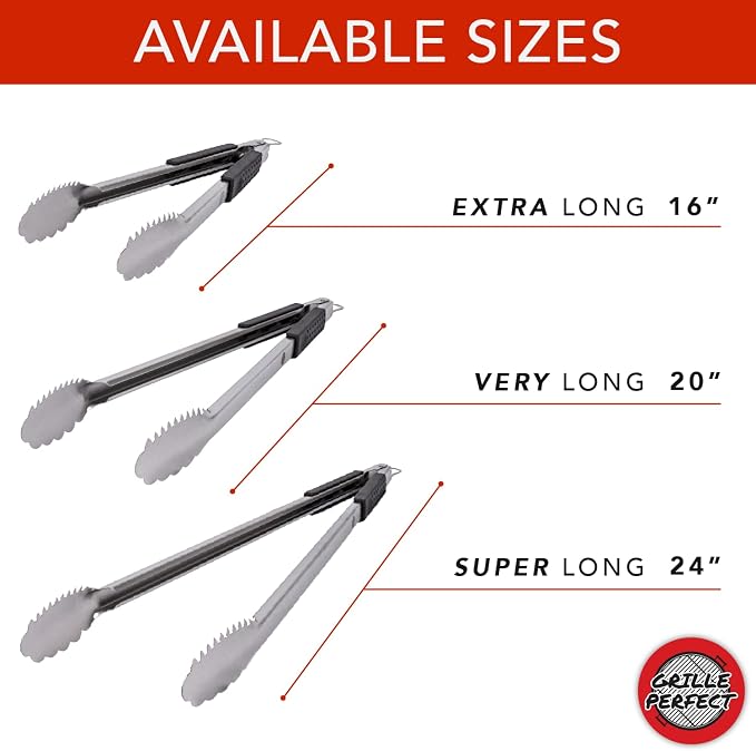 Grill Tongs 20-Inch Very Long Extra Heavy Duty - Image 6