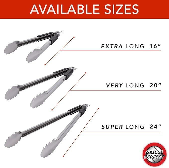 Grill Tongs 16-Inch Extra Long Heavy Duty - Image 6