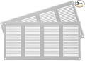 Repa Market 2-Pack Air Vent Cover 16x8 Inch White Galvanized Steel Louvered by RepaMarket