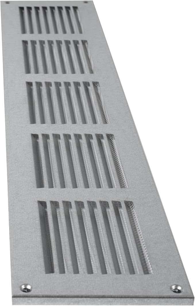 Repa Market Air Vent Cover 20x4 Inch Black Galvanized Steel Louvered Grill Cover - Image 7