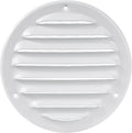 Repa Market 4 Inch Round Air Vent Cover/White Galvanized Steel Louvered Grill by RepaMarket