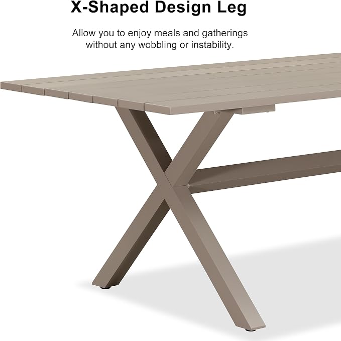 PURPLE LEAF 9 Pieces Outdoor Dining Set All-Weather PE Rattan Outdoor Patio - Image 5