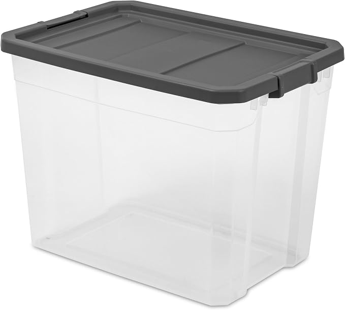 108-Quart Clear Plastic Stackable Storage Tote by Unknown