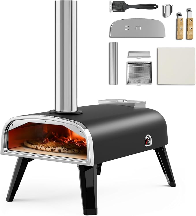 Pizza Oven Outdoor 12" Wood Fired Pizza Ovens Pellet Pizza Stove by aidpiza