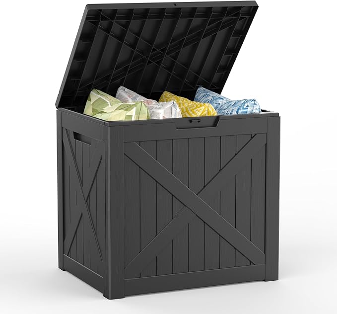 Mars Villa 31 Gallon Deck Box, Outdoor Storage Box Waterproof, Outside Resin by MarsVilla