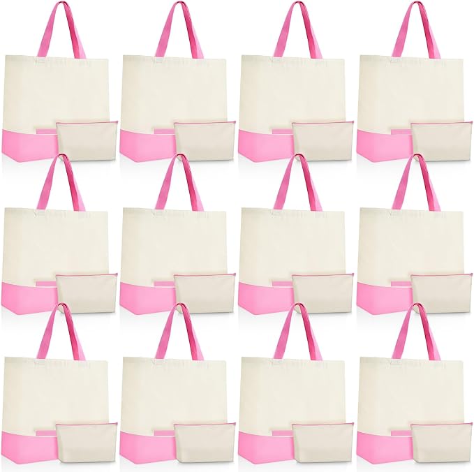 Sanwuta 24 Pcs Canvas Tote Bags Bulk by Sanwuta