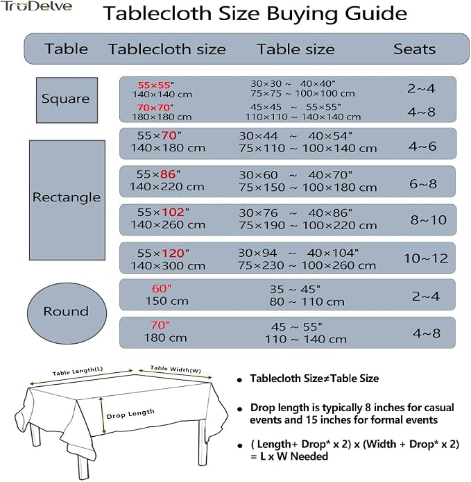 TruDelve 70 Inch Round Tablecloth Blue and White Striped Cloth Tablecloths - Image 6