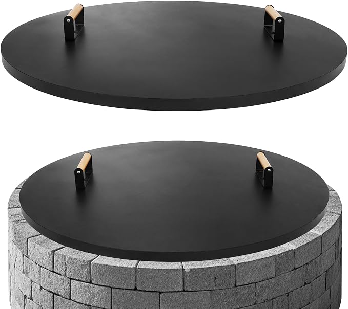 G GOOD GAIN Firepit Lid Round 38 Inch by GGOODGAIN