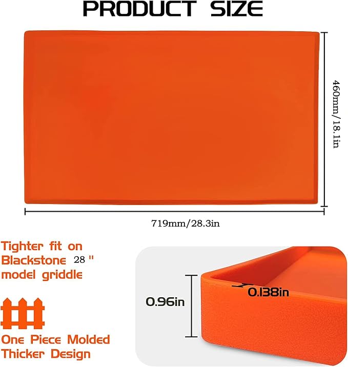 Silicone Protective Cover for 28" Blackstone Griddle, Heavy Duty Food Grade - Image 7